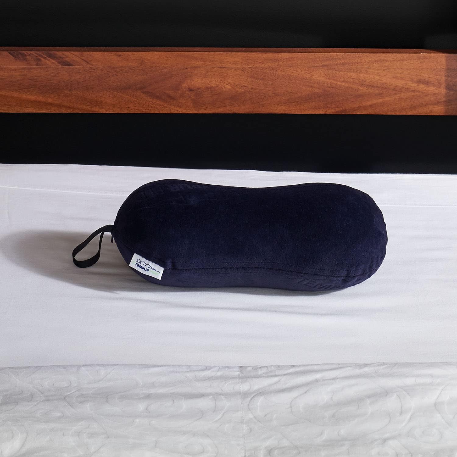 Tempur Pedic All Purpose Memory Foam Travel Pillow Peanut Shaped Lumbar Pillow for Neck and Back Pressure Relief Navy.jpg