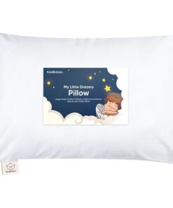 Toddler Pillow with Pillowcase - 13x18 My Little Dreamy Kids Travel Bed Pillows for Sleeping, Organic Cotton Small Pillowcase, Soft & Breathable, Machine Washable, Toddlers 2-5 Years Old (Soft White)