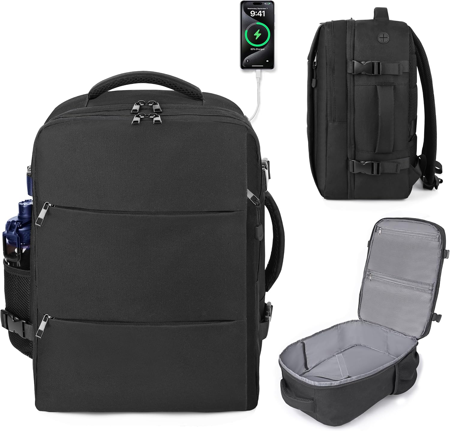 Travel Backpack for Men Women, 18x14x8 inches TSA Approved Carry On Backpack Personal Item Size Airplane Approved Weekender Bag, Water Resistant Lightweight Laptop Daypack for Flight