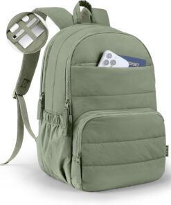 Travel Backpack for Women, 15.6 Inch Laptop Backpack, Quilted College Bookbag, Cute Work Backpacks, Water Resistant