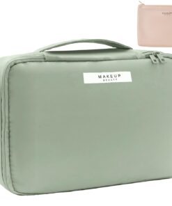 Travel Makeup Bag Cosmetic Bag Makeup Bag Toiletry bag for women and men (Green)
