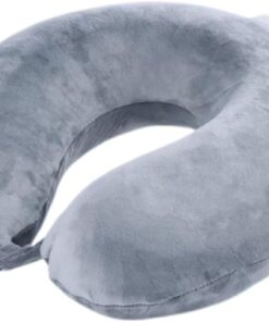 Travel Pillow,100% Pure Memory Foam U Shaped Neck Pillow,Super Lightweight Portable Headrest Great for Airplane, Car,Home,Office,Sleeping Rest (Grey)
