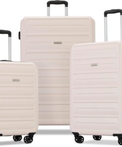 Westridge Hardshell Luggage Set - 3 Piece Set - 20" Carry-On, 24” & 28” Checked Luggage Set with 360° Spinner Wheels - Expandable Suitcases for Extended Travel - Durable ABS Shell - Light Pink