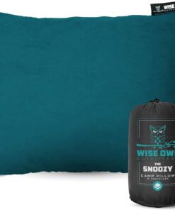 Wise Owl Outfitters Camping Pillow – Memory Foam Travel Pillow for Airplane Sleeping, Hiking, Backpacking & Outdoor Use - Small & Portable for Adults, Car, Camp & Tent