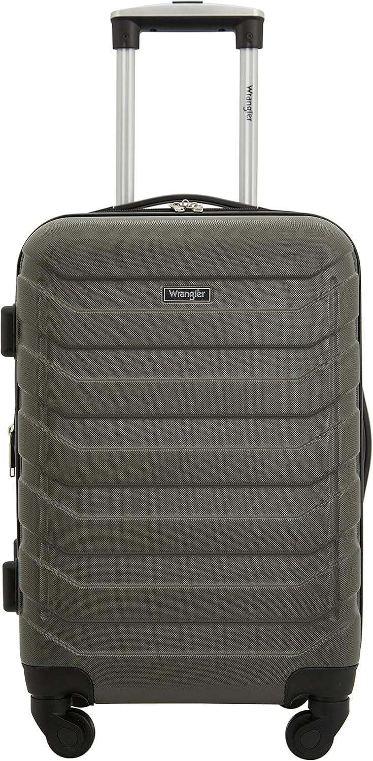 Wrangler 4 Piece Miami Luggage and Packing Cubes Set Olive Green.jpg