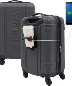 Wrangler Astral Hardside Luggage, Dark Shadow, 22-Inch Carry-On