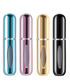 Yamadura Mini Refillable Perfume Portable Atomizer Bottle Refillable Perfume Spray, Refill Pump Case for Traveling and Outgoing (5ml, 4 Pack) 4