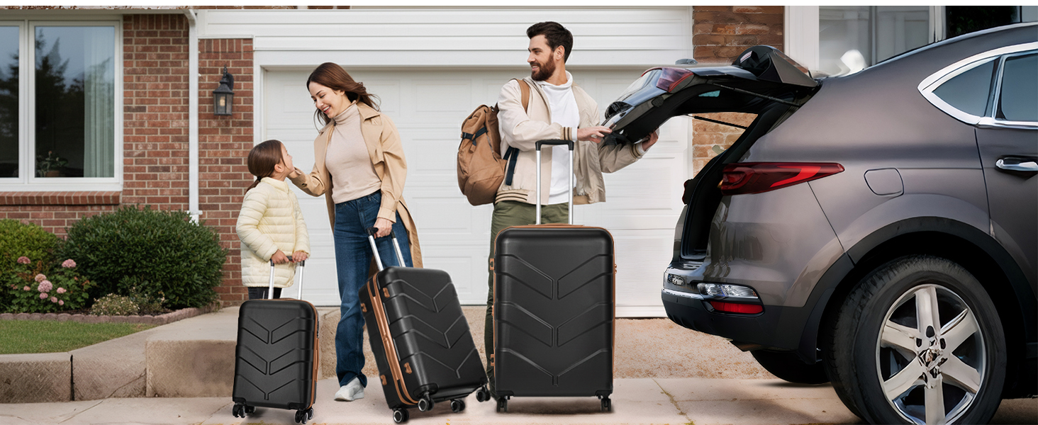 carry on suitcase set for family