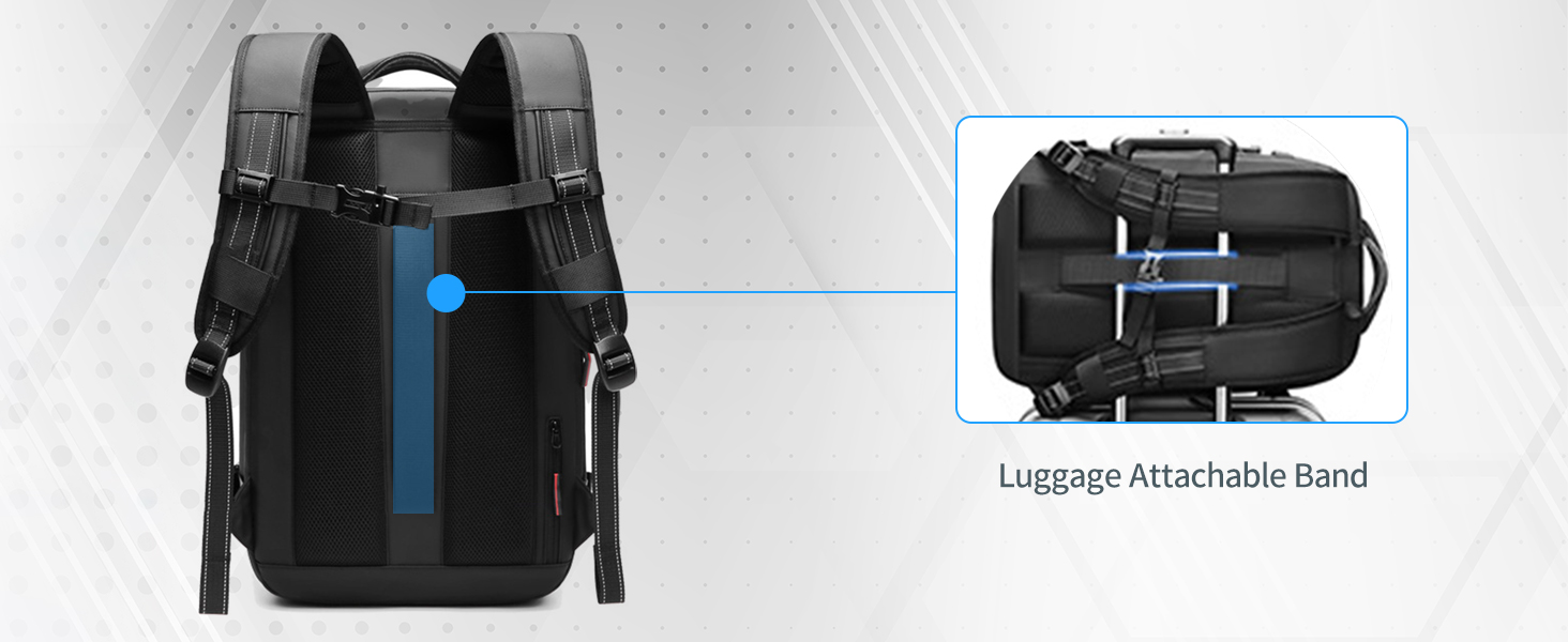 Kuvictewl Vacuum Backpack with Luggage Attachable Band