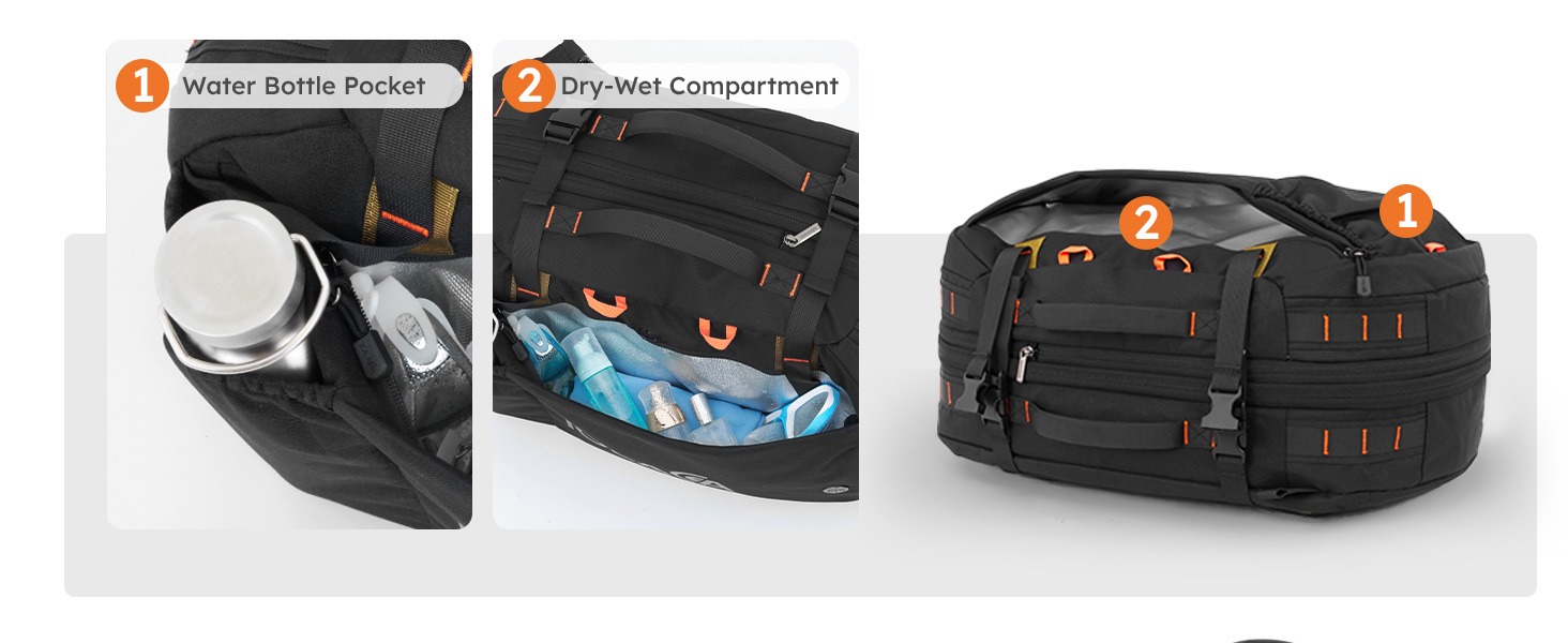 backpack with water bottle pocket