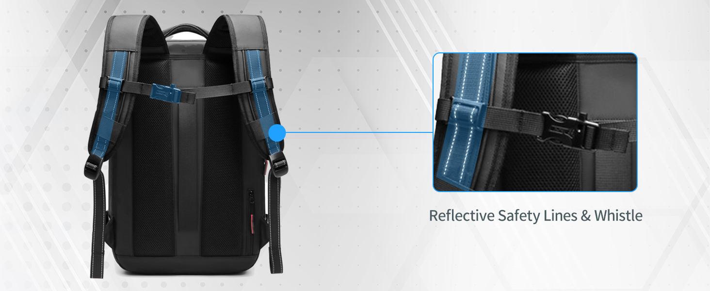 Kuvictewl Vacuum Backpack with Reflective Safety Lines and Whistle