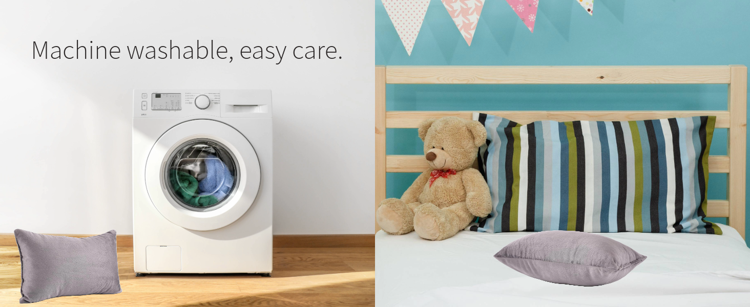 EVOLIVE 2-Pack Micromink Shell Gray Mini Pillows