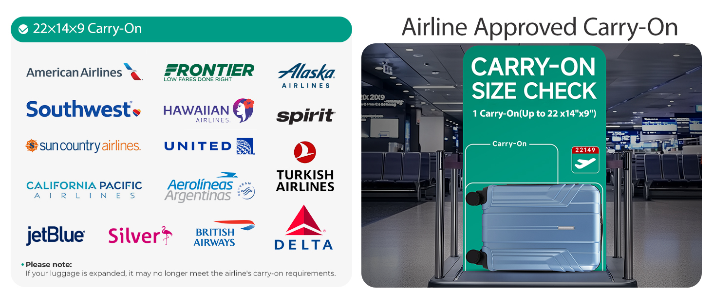 carry on luggage airline approved