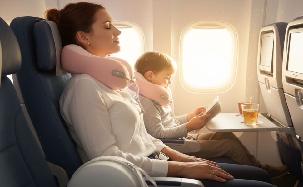 Parent-Child U-Shaped Travel Pillow comfortable travel pillow for long flights