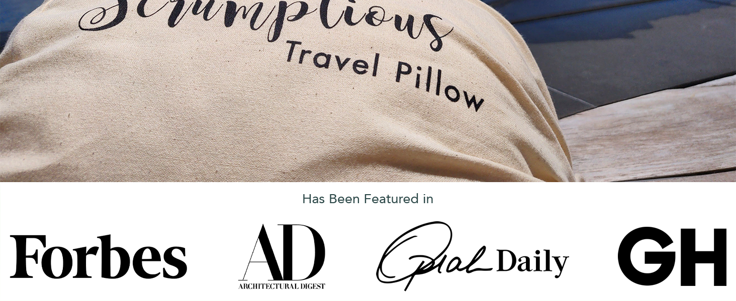 text saying honeydew sleeps pillows have been featured in publications with logos beneath