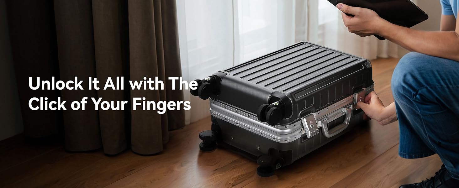 luggage aluminum zipperless 24 inch 20inch 28 inch carry on checked suitcase