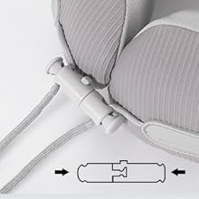 Adjustable neck pillow toggle for custom tightness and comfort fit